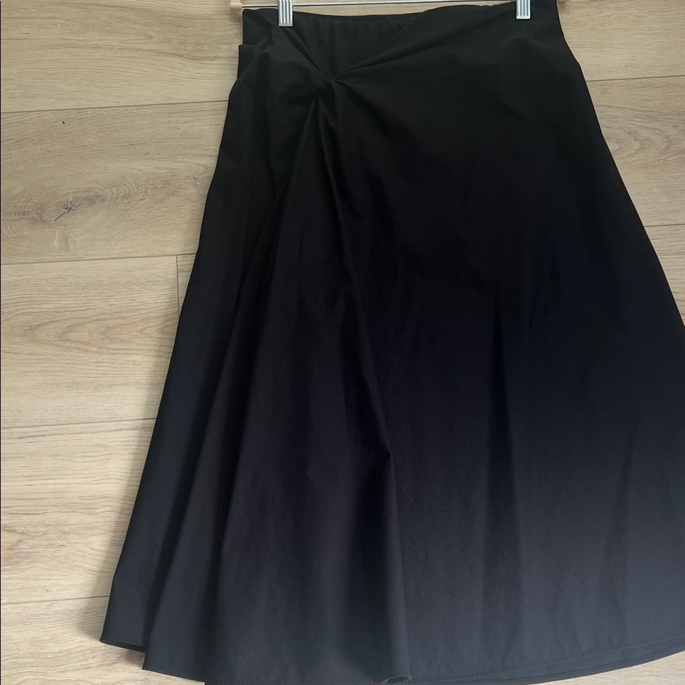 COS Black Midi Skirt with Front Detail